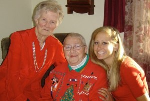 Me with my paternal (left) and maternal grandmas. They've both been so good to me.